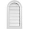Ekena Millwork Round Top Surface Mount PVC Gable Vent: Functional, w/ 2"W x 1-1/2"P Brickmould Frame, 12"W x 22"H GVPRT12X2202SF - alternate 1